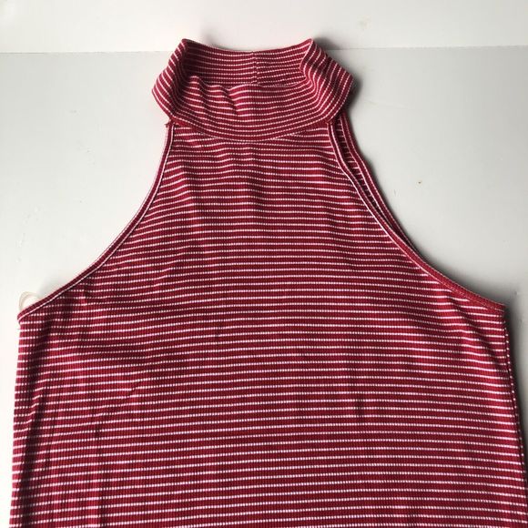 Heart & Hips Sleeveless Mock Turtleneck Women Dress Size M (Junior) Striped - Picture 3 of 10
